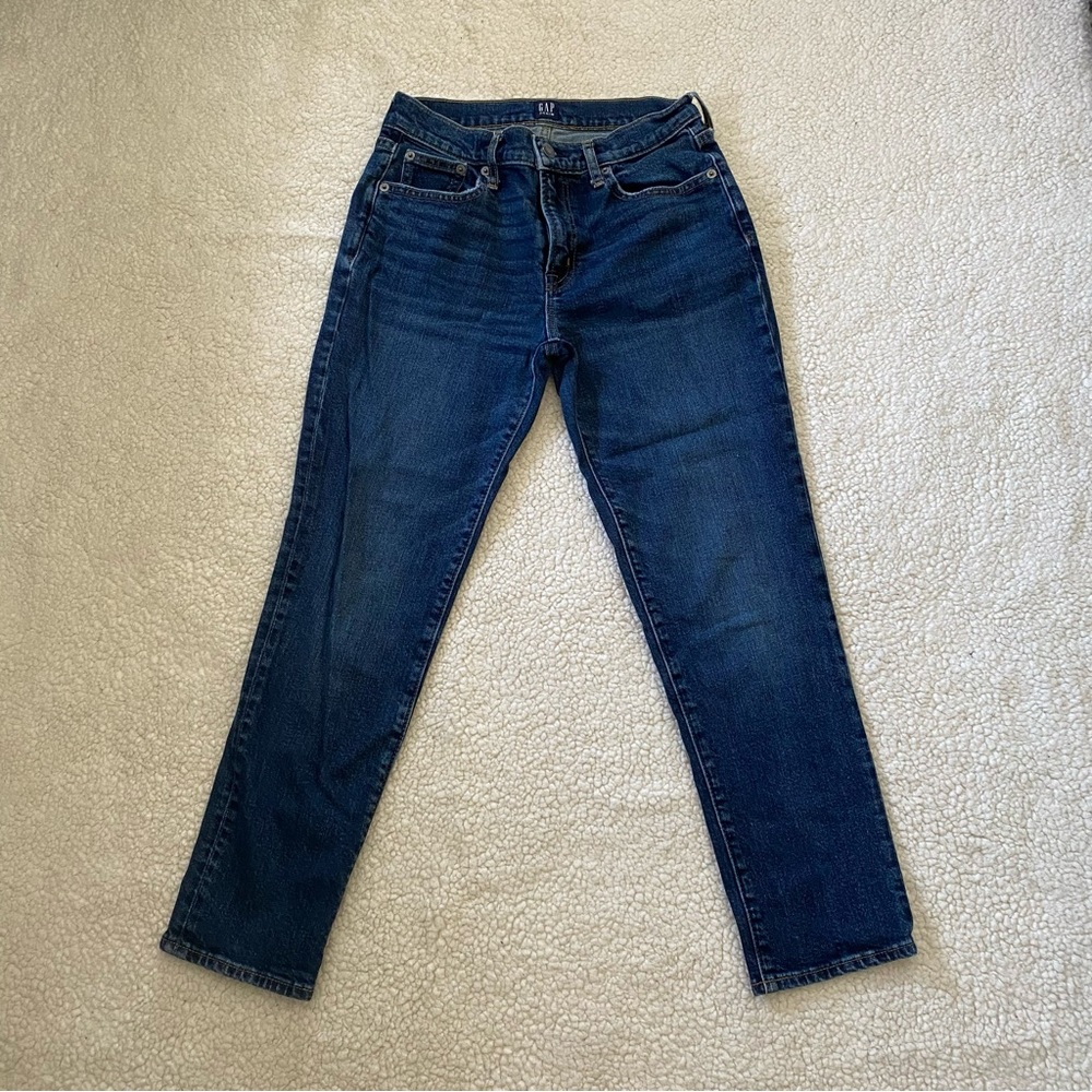 Gap dark wash girlfriend jean